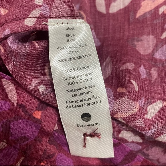 Warm Brand Prairie Midi Dress 3/4 Sleeve Pockets Tired 100% Cotton Size Small - Picture 6 of 9